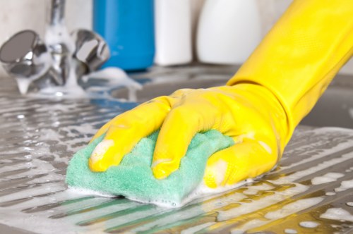 Professional carpet cleaning equipment in a Docklands business property