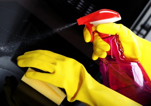 Technician cleaning fabric upholstery in Docklands
